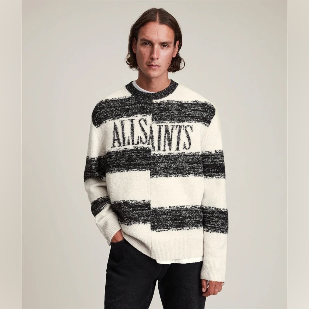 Men’s XXL ALLSAINTS Lexi Saints crew-neck wool-blend  sweater. Lightly worn!